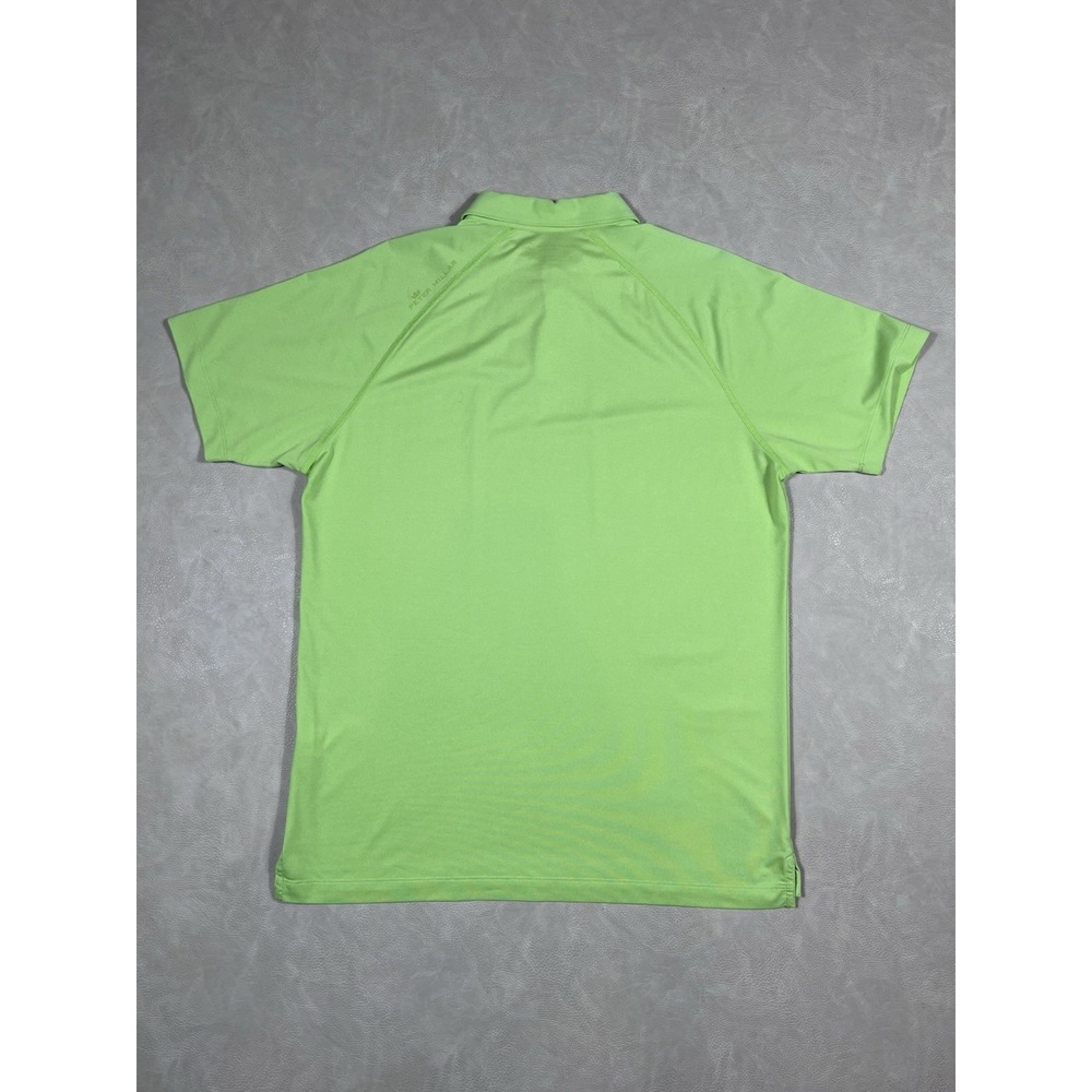 Peter Millar Shirt Size Medium Amsterdam Technical Golf Polo Green Crown Sport - Picture 3 of 9